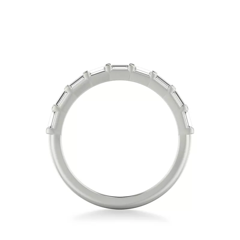 Platinum Estrella Baguette Diamond Accent Band