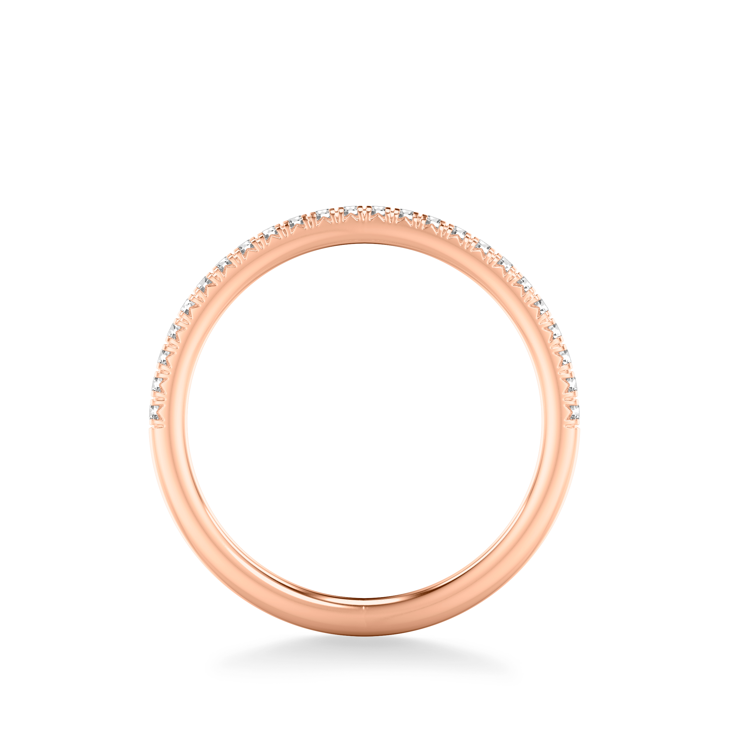 14K Rose Gold Leyton Pavé Diamond Band