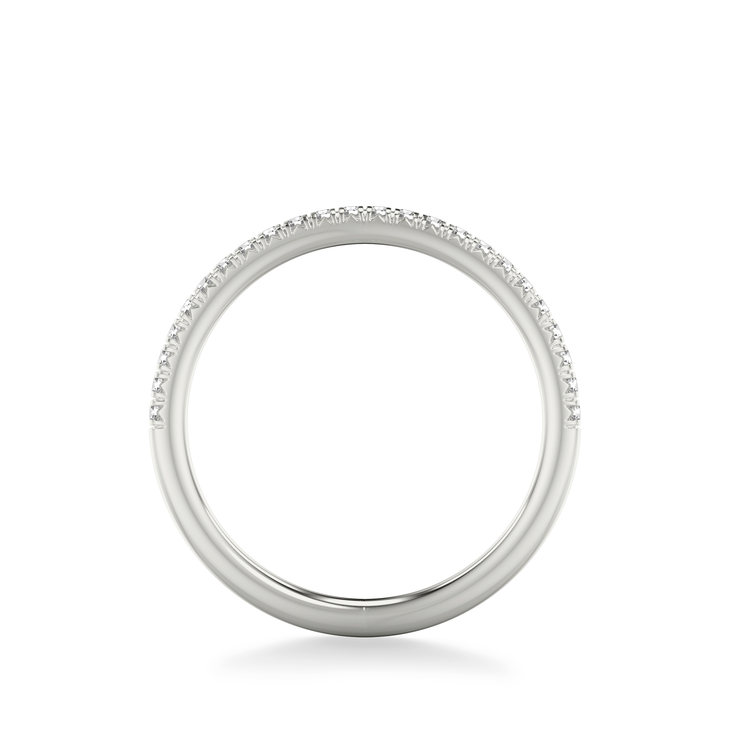 14K White Gold Leyton Pavé Diamond Band