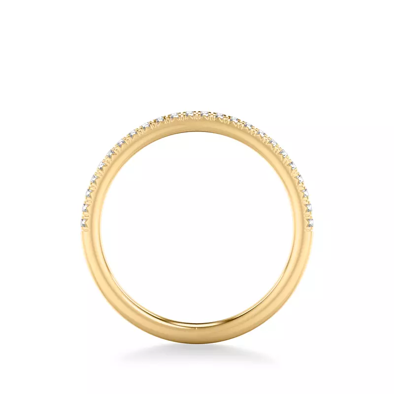 14K Yellow Gold Leyton Pavé Diamond Band