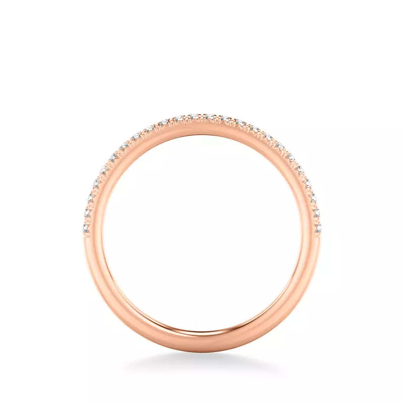 14K Rose Gold Rayleigh Pavé Diamond Band