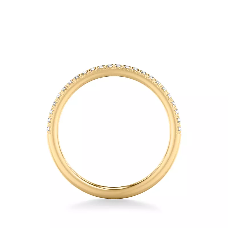 14K Yellow Gold Rayleigh Pavé Diamond Band
