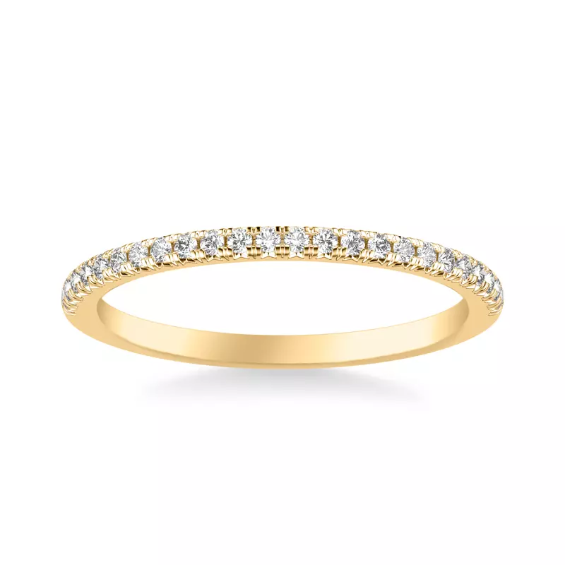 18K Yellow Gold Rayleigh Pavé Diamond Band