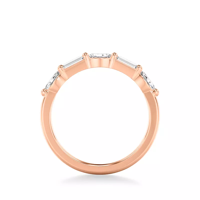 14K Rose Gold Keely Baguette And Marquise Band