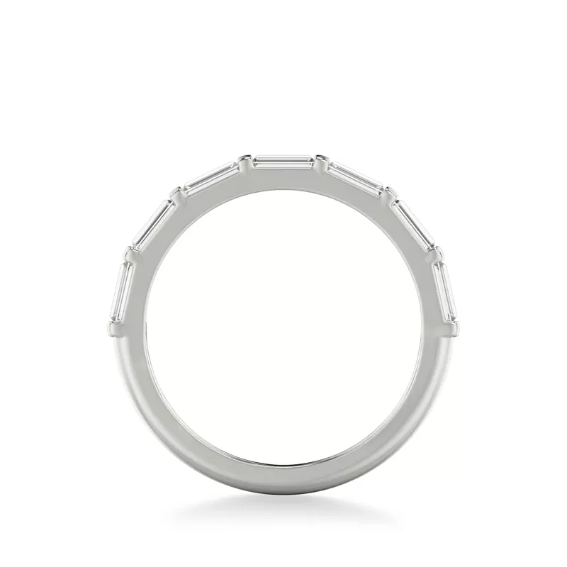 14K White Gold Charlene Baguette Lab Band
