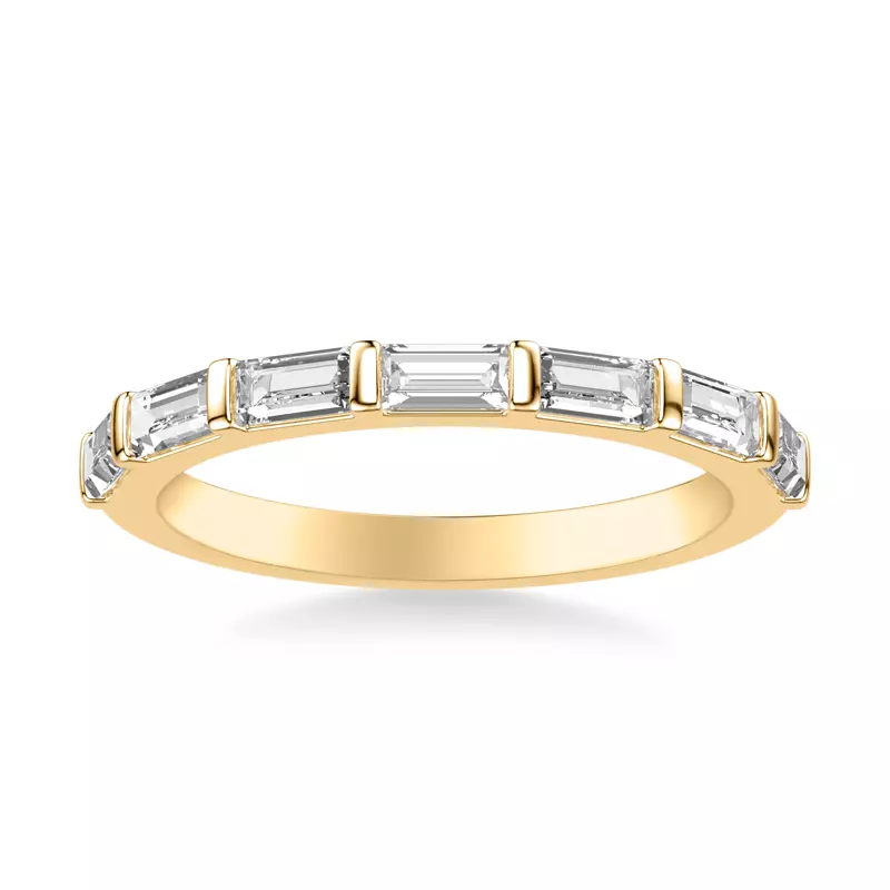 18K Yellow Gold Charlene Baguette Lab Band