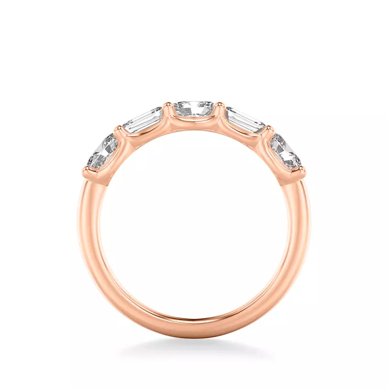 14K Rose Gold Kent Mixed-Shape Lab Band