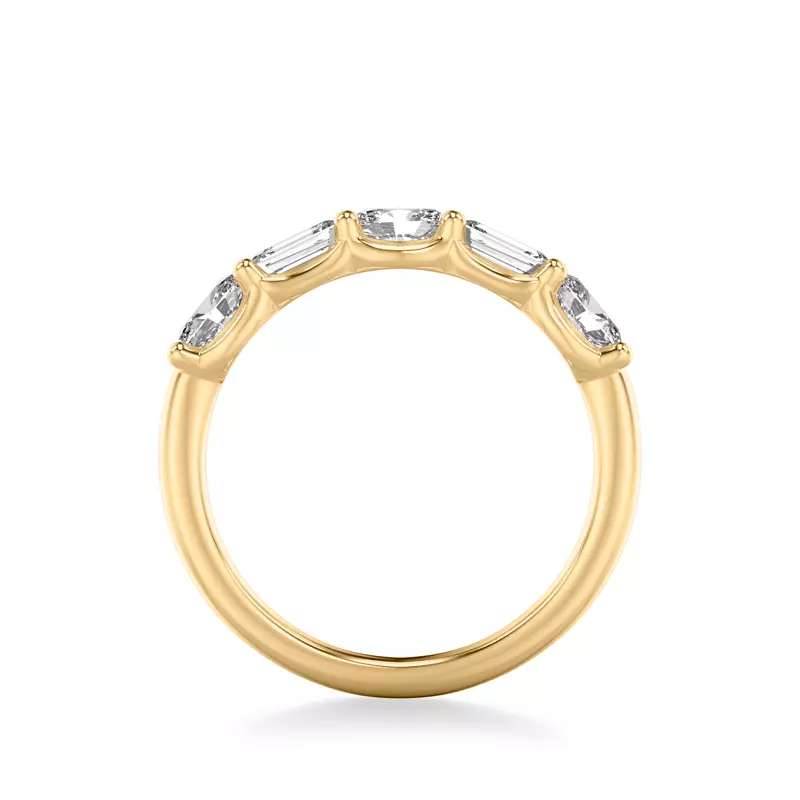 14K Yellow Gold Kent Mixed-Shape Lab Band