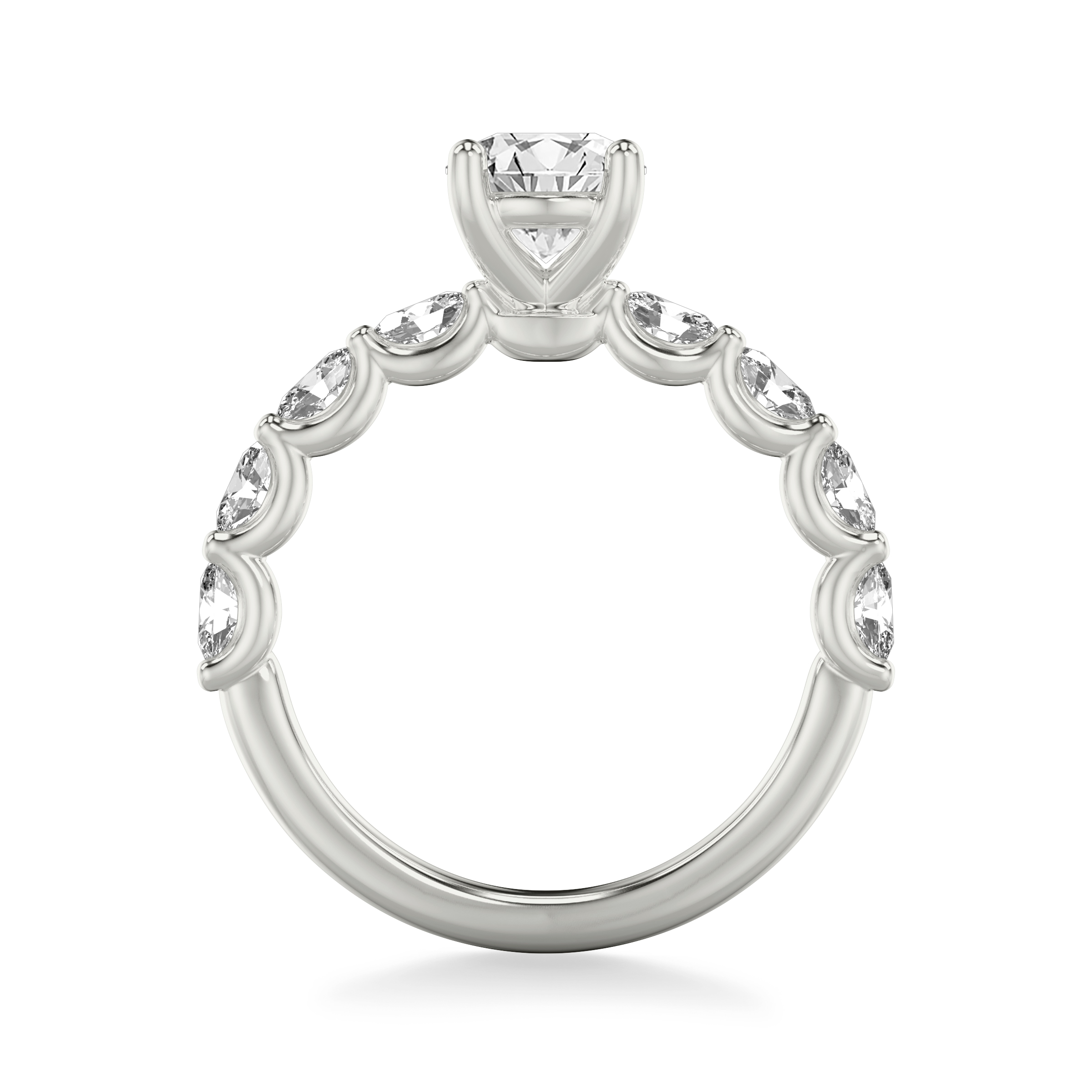Platinum Bedford East-West Oval Lab Engagement Ring