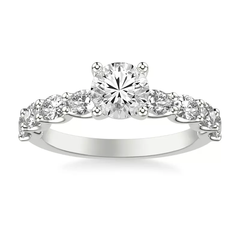 Platinum Bedford East-West Oval Lab Engagement Ring