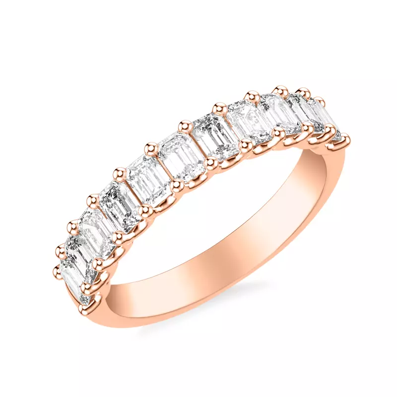 Deanna Emerald-Cut Lab Band 