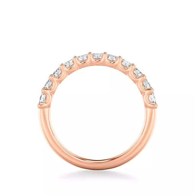 14K Rose Gold Deanna Emerald-Cut Lab Band 