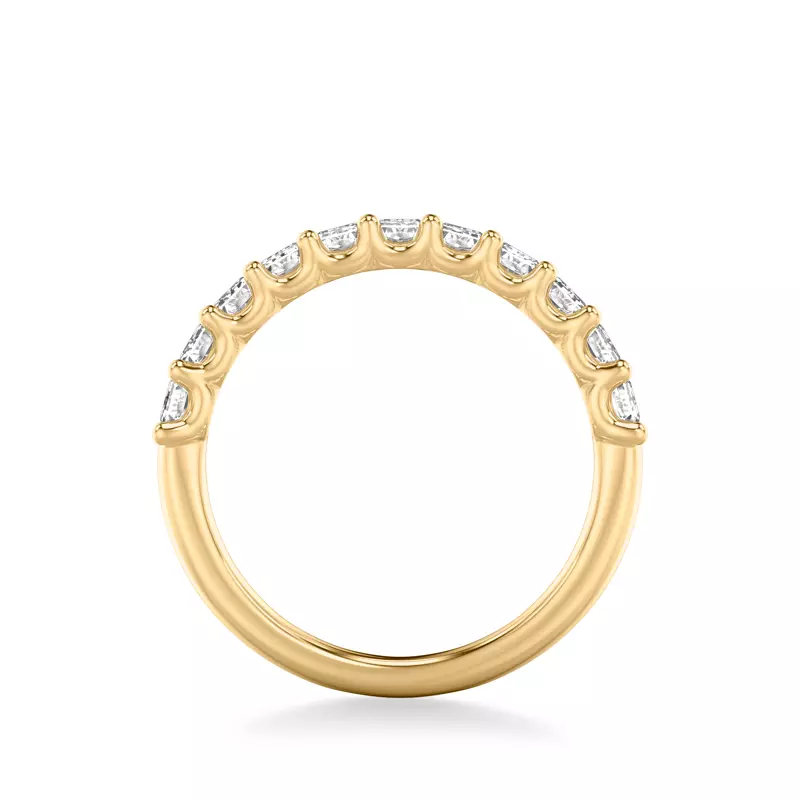 14K Yellow Gold Deanna Emerald-Cut Lab Band 