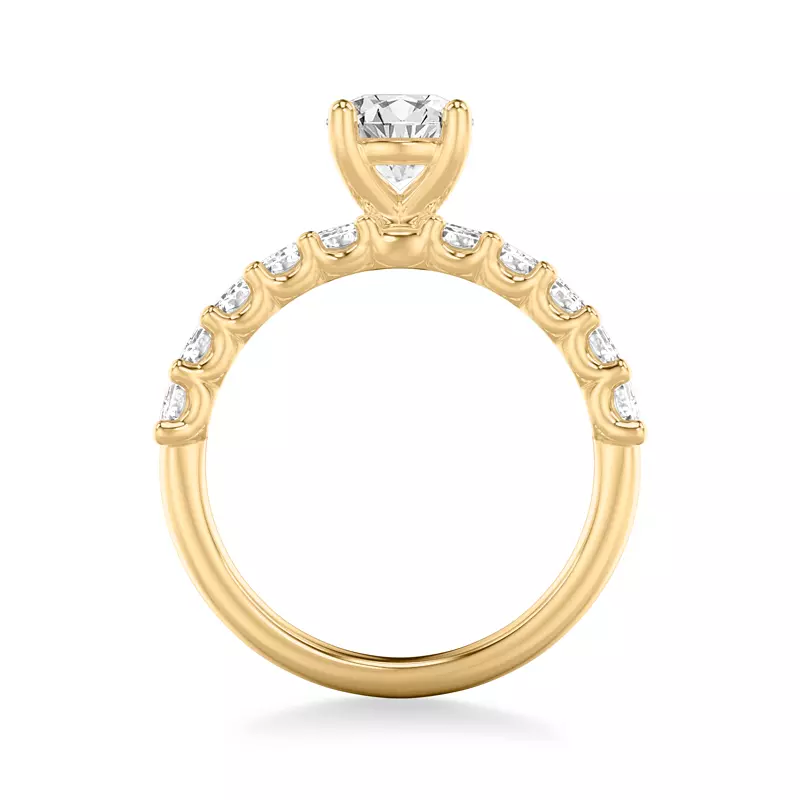 18K Yellow Gold Deanna Emerald-Cut Lab Engagement Ring