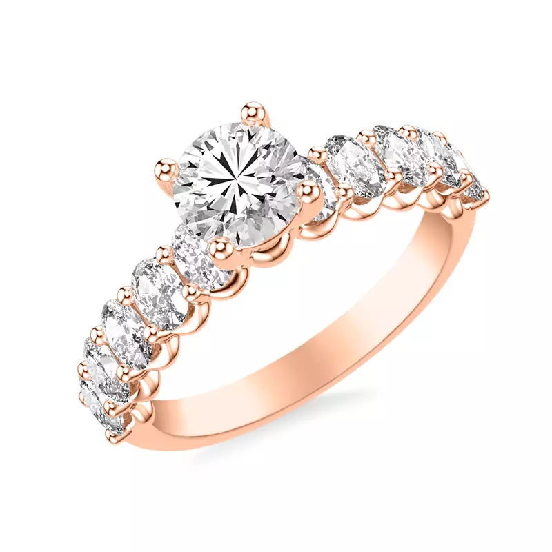 Hayden Curved Vine Diamond Engagement Ring - Platinum