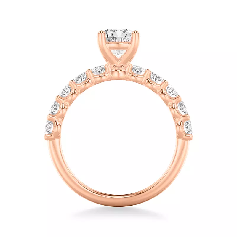 14K Rose Gold Kimpton Oval Lab Engagement Ring