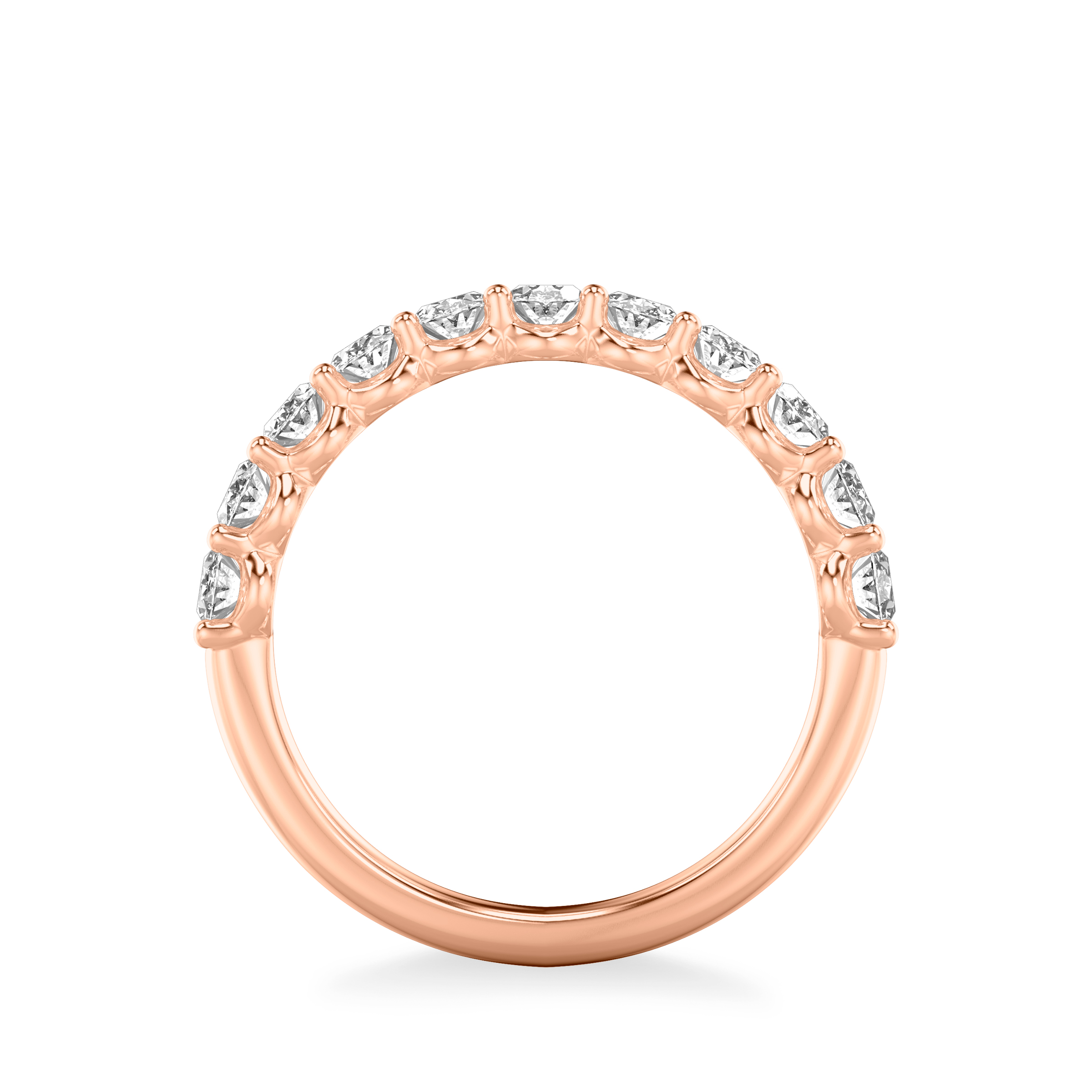 14K Rose Gold Kimpton Oval Lab Band
