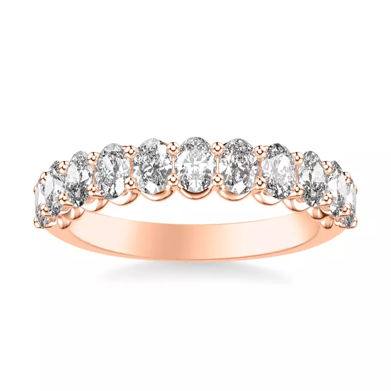 14K Rose Gold Kimpton Oval Lab Band