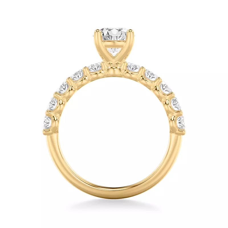14K Yellow Gold Kimpton Oval Lab Engagement Ring