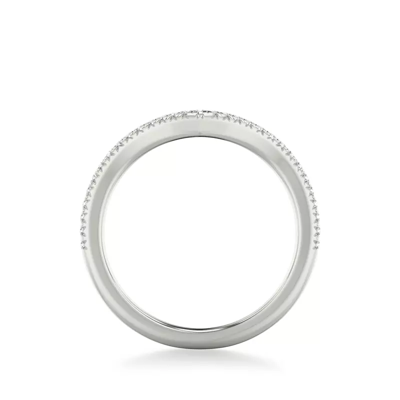 Platinum Ariana Pave Diamond V-Band
