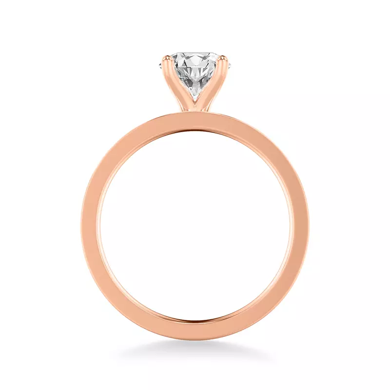 14K Rose Gold Cortina Wide Engagement Ring (3.5mm)