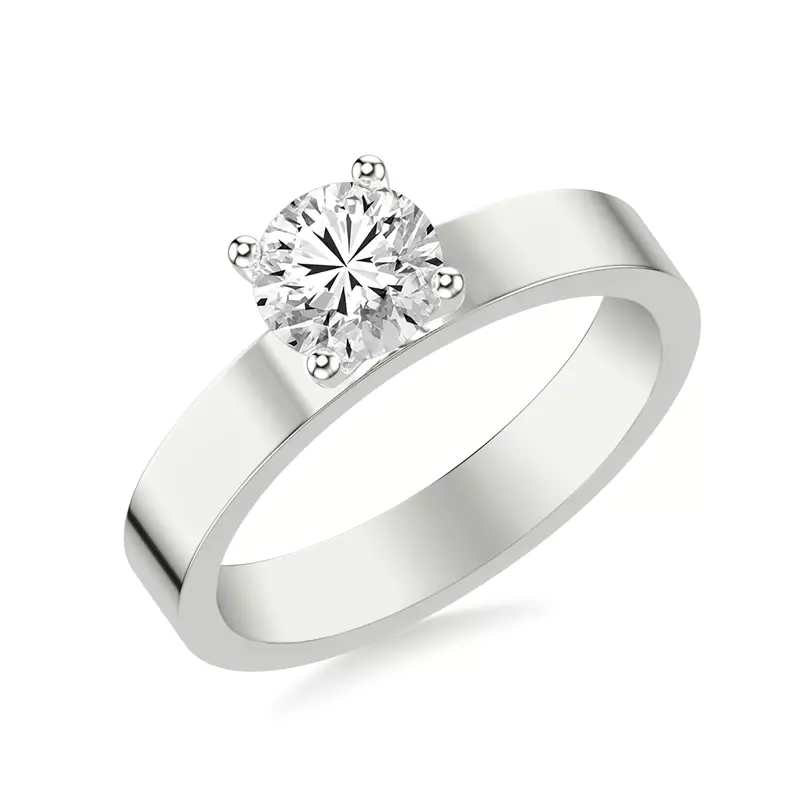 Platinum Cortina Wide Engagement Ring (3.5mm)