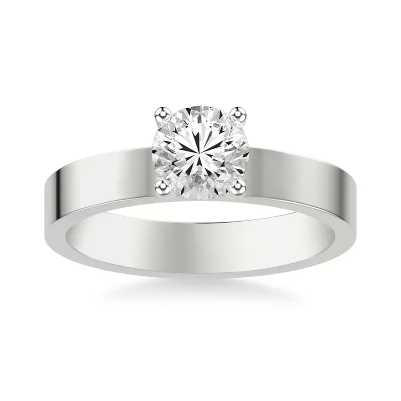 Platinum Cortina Wide Engagement Ring (3.5mm)