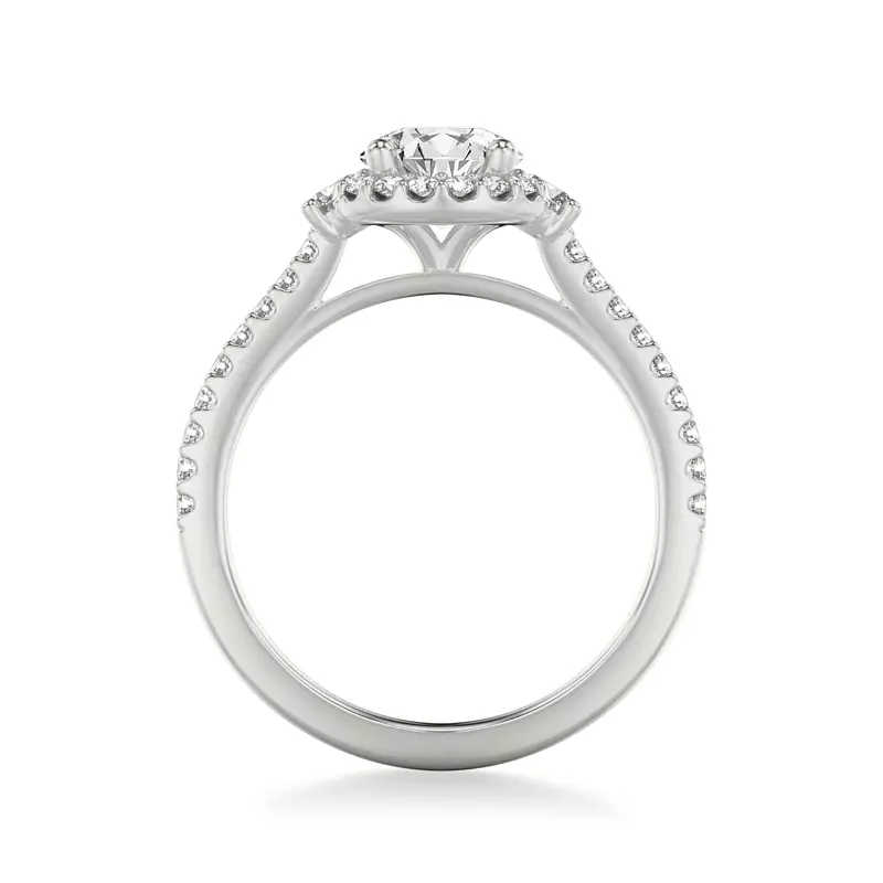 14K White Gold Gisele Diamond Halo Engagement Ring
