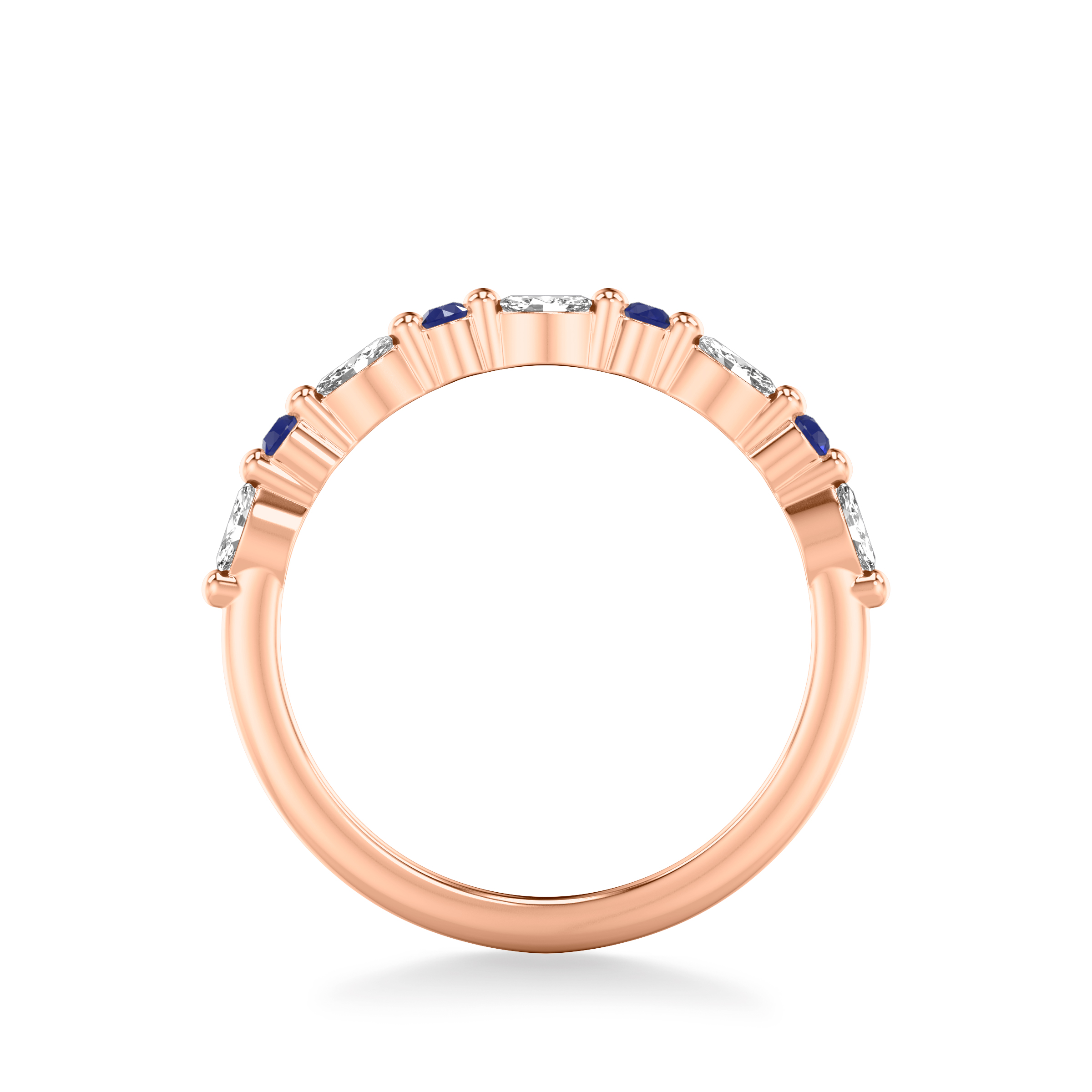 14K Rose Gold Alanna Sapphire Accent Band