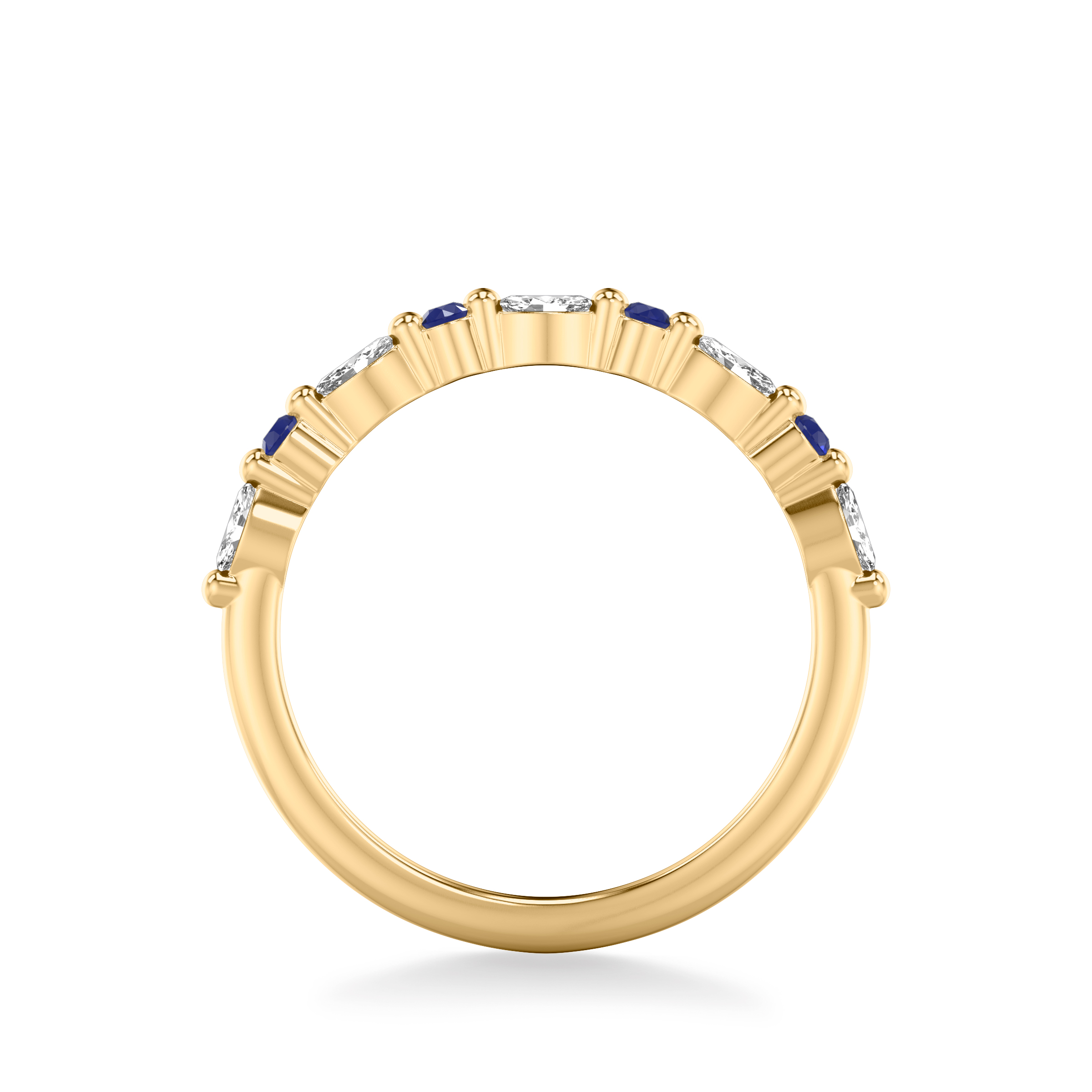 14K Yellow Gold Alanna Sapphire Accent Band