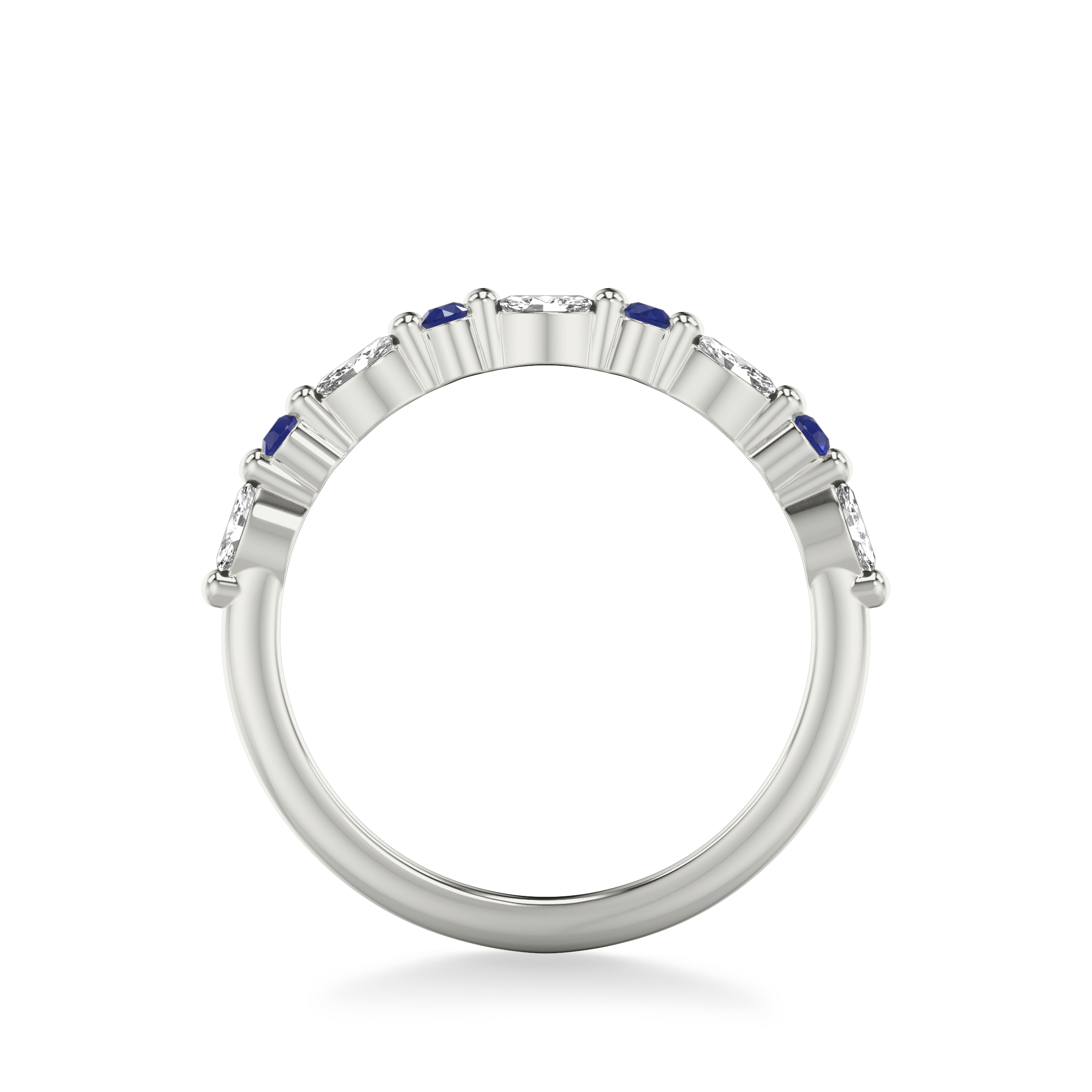 Platinum Alanna Sapphire Accent Band