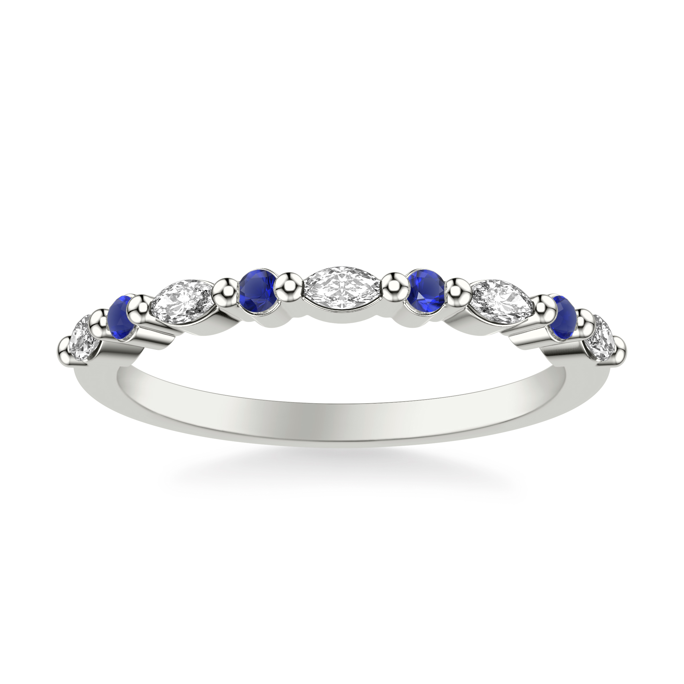 Platinum Alanna Sapphire Accent Band