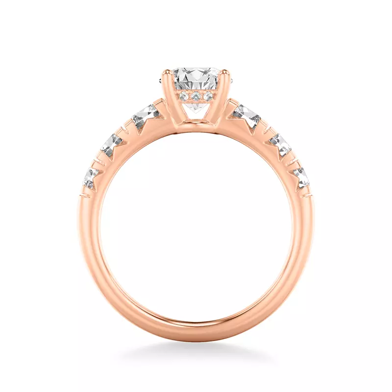 14K Rose Gold Martina Hidden Halo Engagement Ring