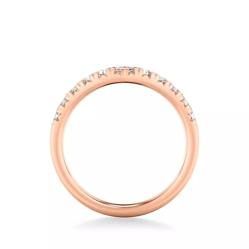 14K Rose Gold Martina Diamond V-Band