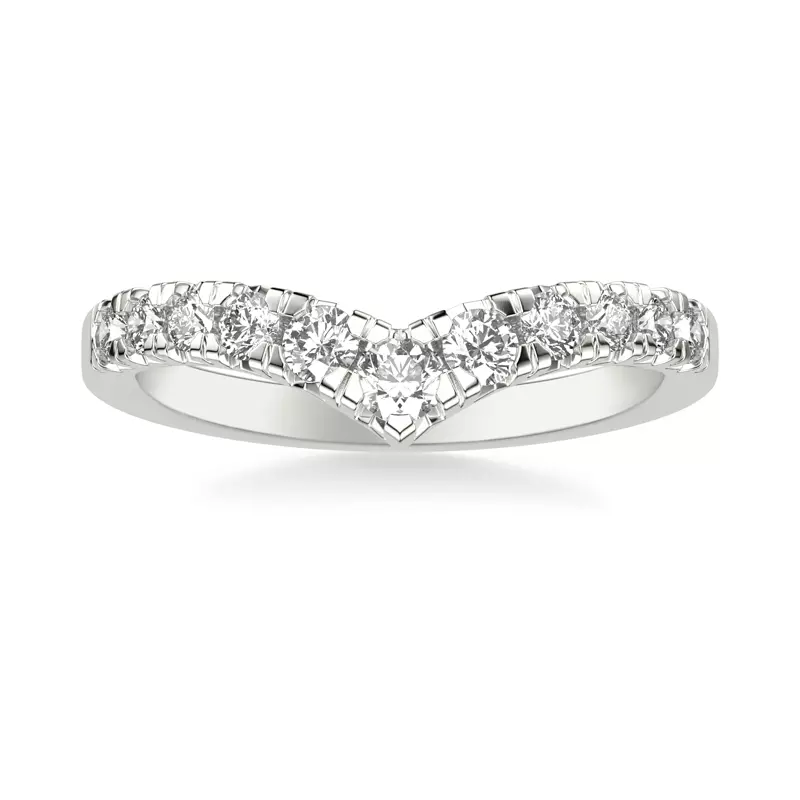 14K White Gold Martina Diamond V-Band