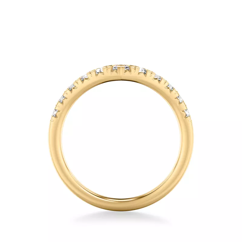 14K Yellow Gold Martina Diamond V-Band