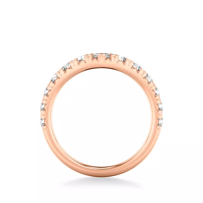 14K Rose Gold Chiara Diamond V-Band