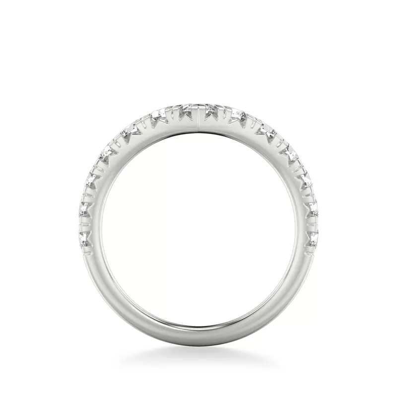 14K White Gold Chiara Diamond V-Band