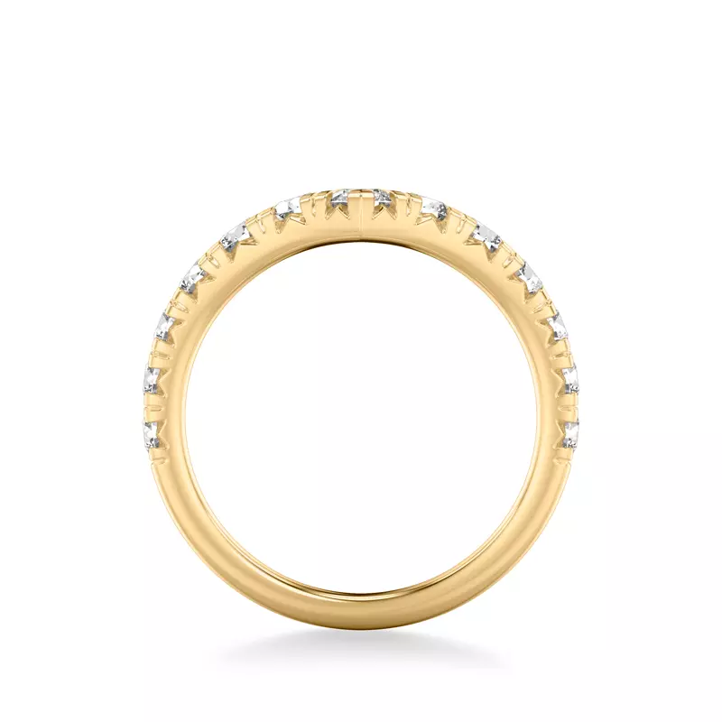 14K Yellow Gold Chiara Diamond V-Band