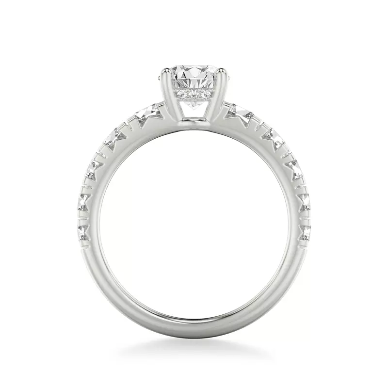 18K White Gold Chiara Hidden Halo Engagement Ring