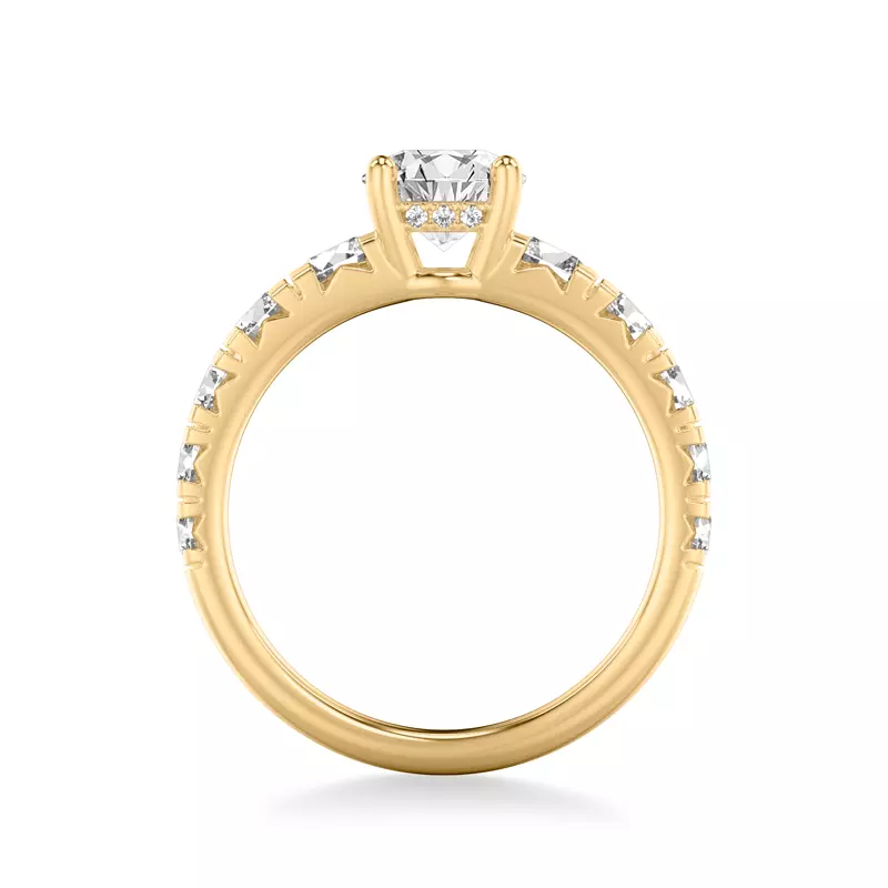 18K Yellow Gold Chiara Hidden Halo Engagement Ring