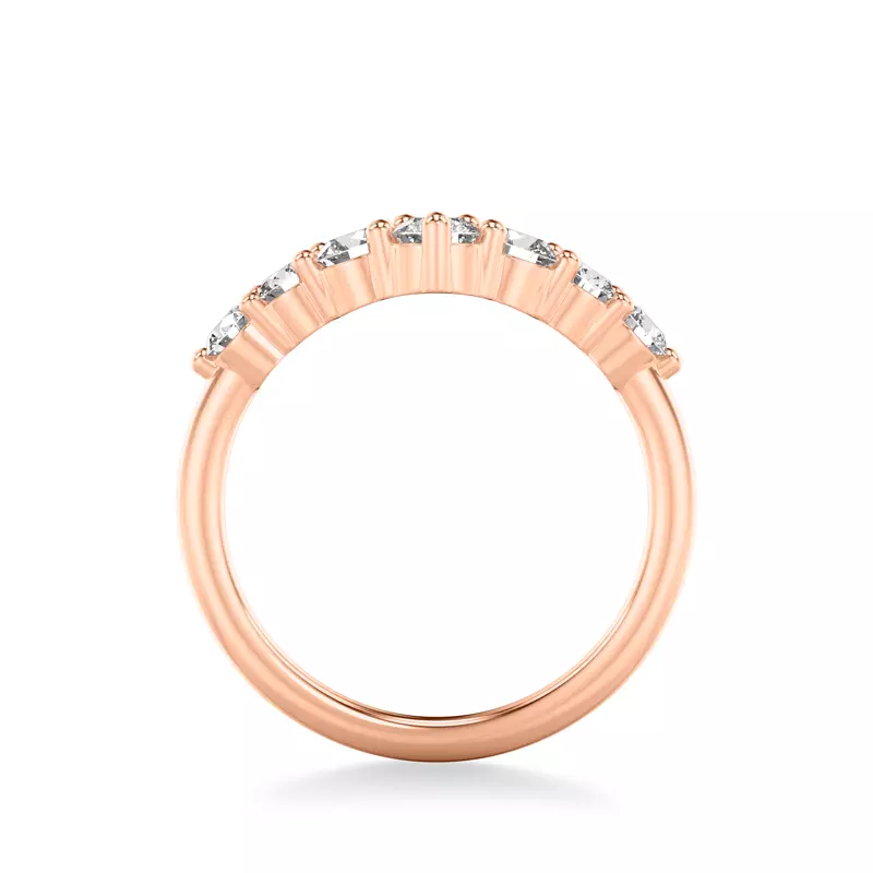 14K Rose Gold Simone Diamond V-Band