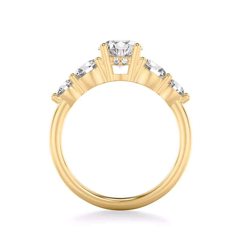 14K Yellow Gold Simone Hidden Halo Engagement Ring
