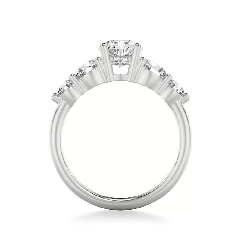 18K White Gold Simone Hidden Halo Engagement Ring