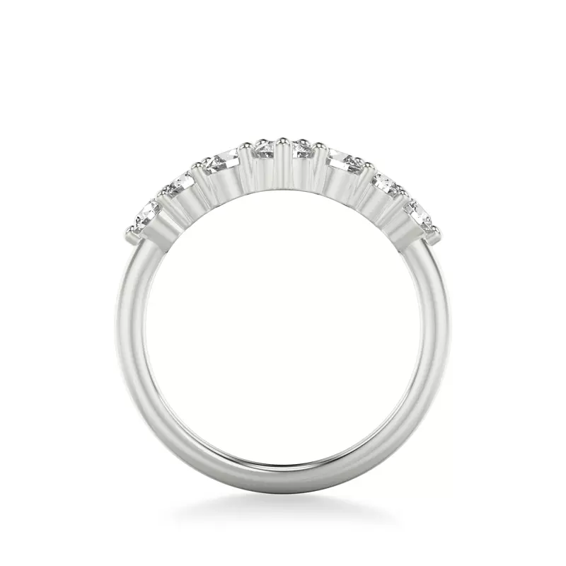 18K White Gold Simone Diamond V-Band