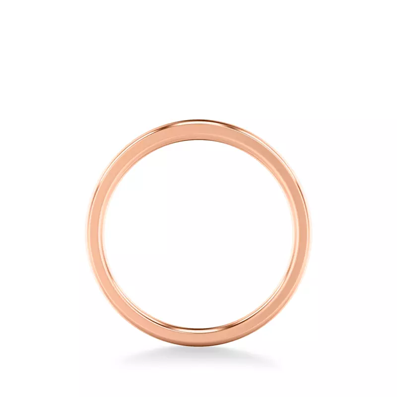 14K Rose Gold Jacie High Polished Wedding Band