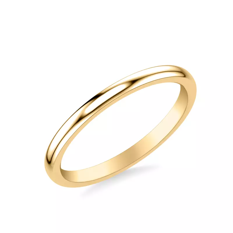 Jacie High Polished Wedding Band