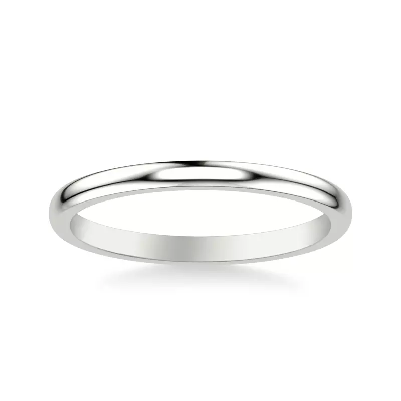 Platinum Jacie High Polished Wedding Band