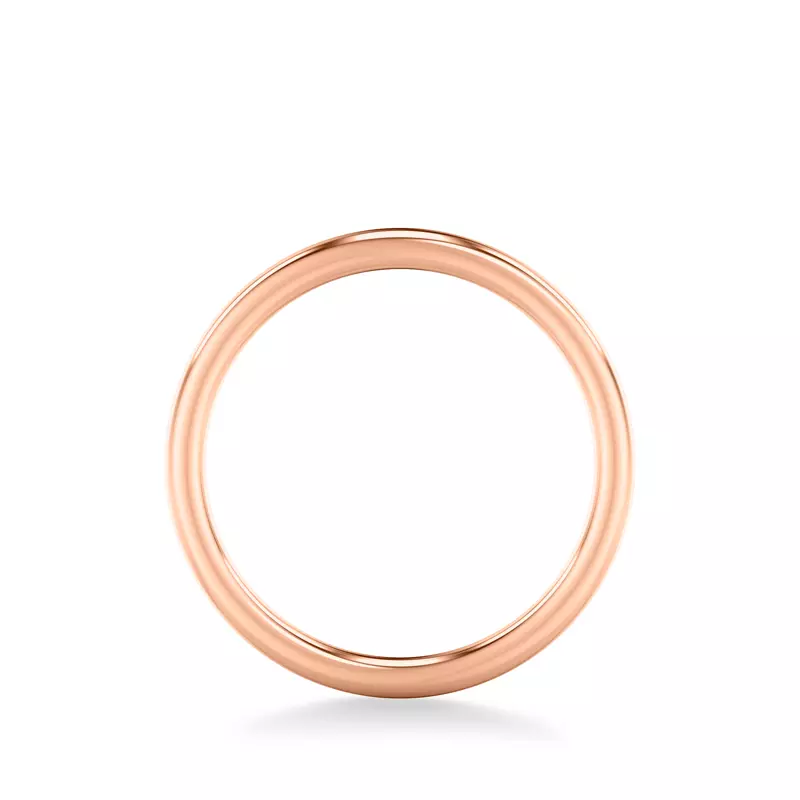 14K Rose Gold Barrett High Polished Band