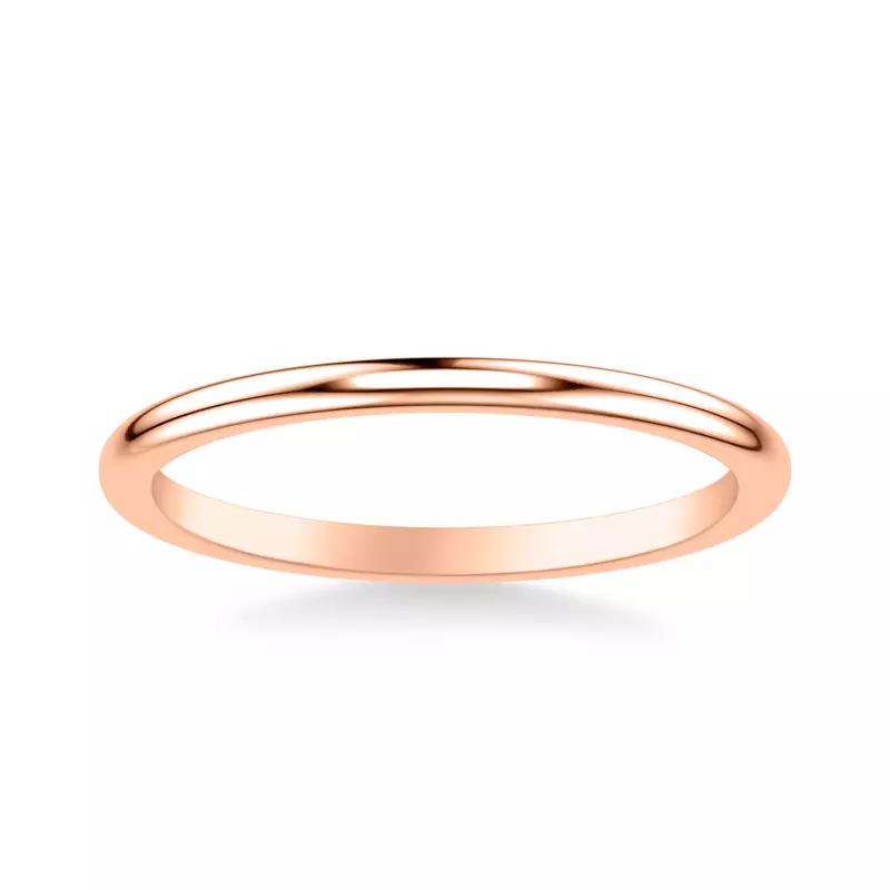 14K Rose Gold Barrett High Polished Band